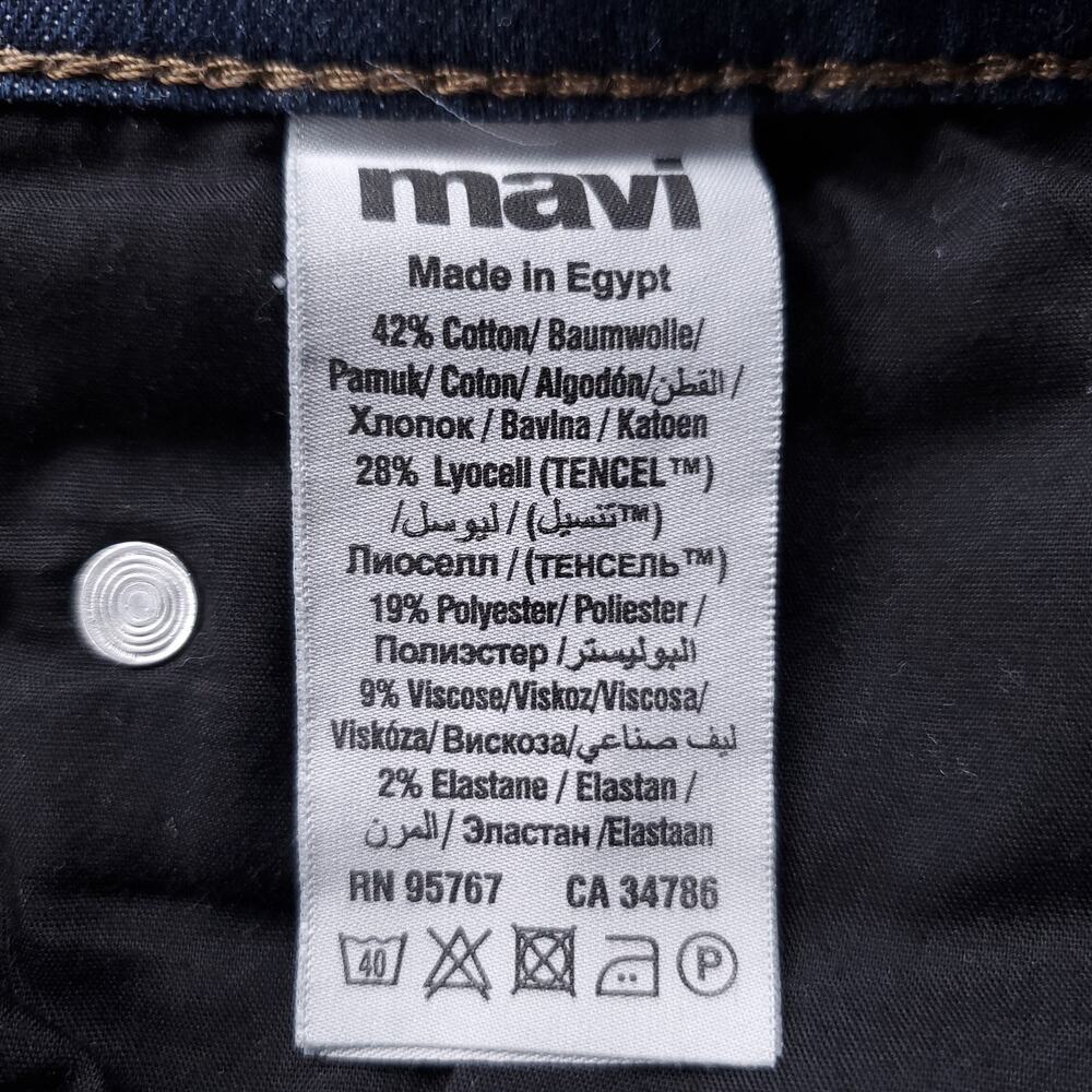 Mavi Zach Straight Leg Jeans Men Size 38x32 Dark Blue Stretch Denim - Picture 10 of 12
